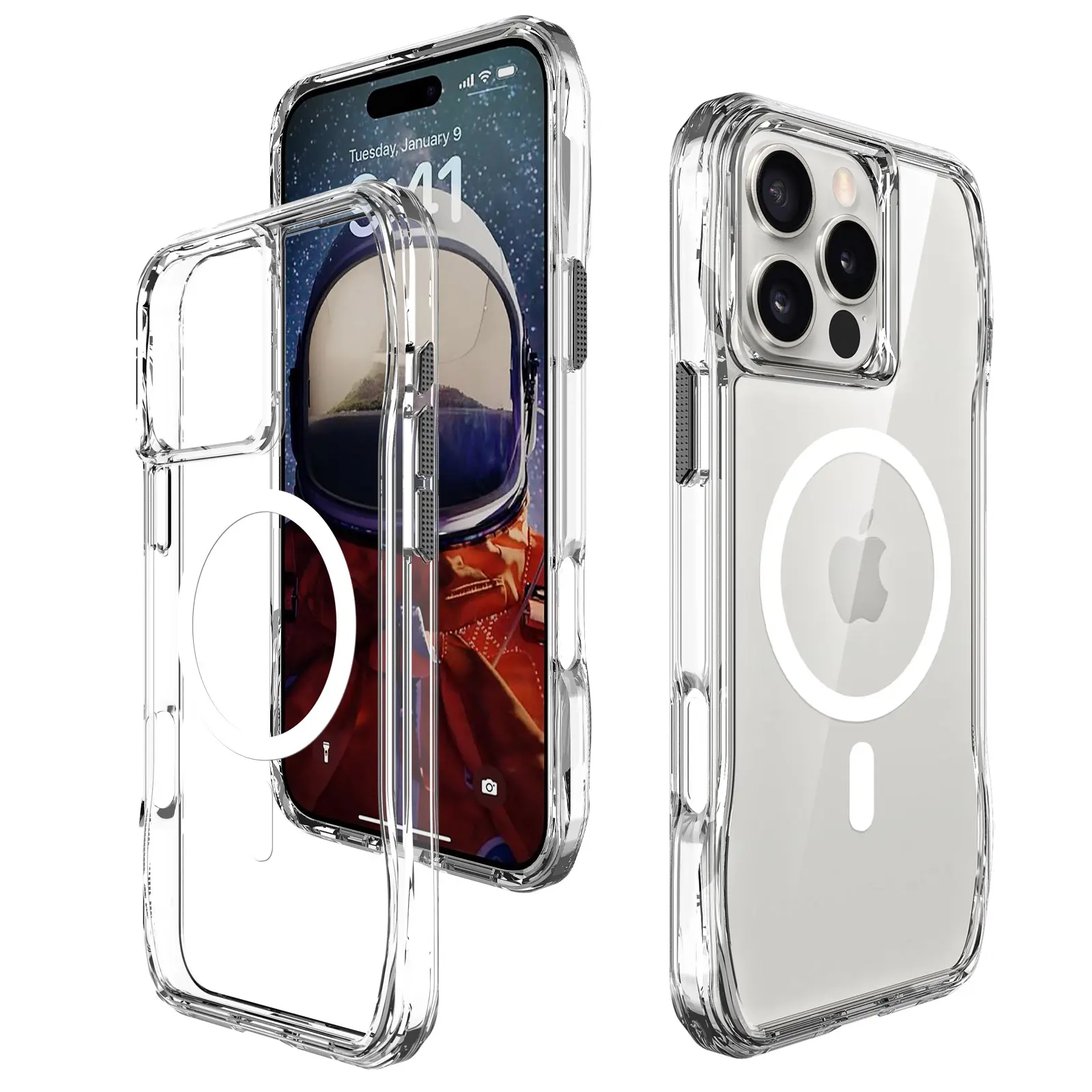 Чехол TPU Space Octagon with MagSafe для Apple iPhone 16 Pro (6.3"), Clear 3, TPU, купить оптом с доставкой