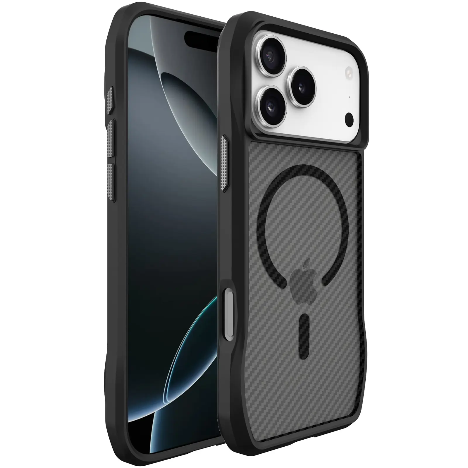 Чехол TPU Space Octagon with MagSafe для Apple iPhone 17 Pro (6.3"), Carbon Black, TPU, купить оптом с доставкой