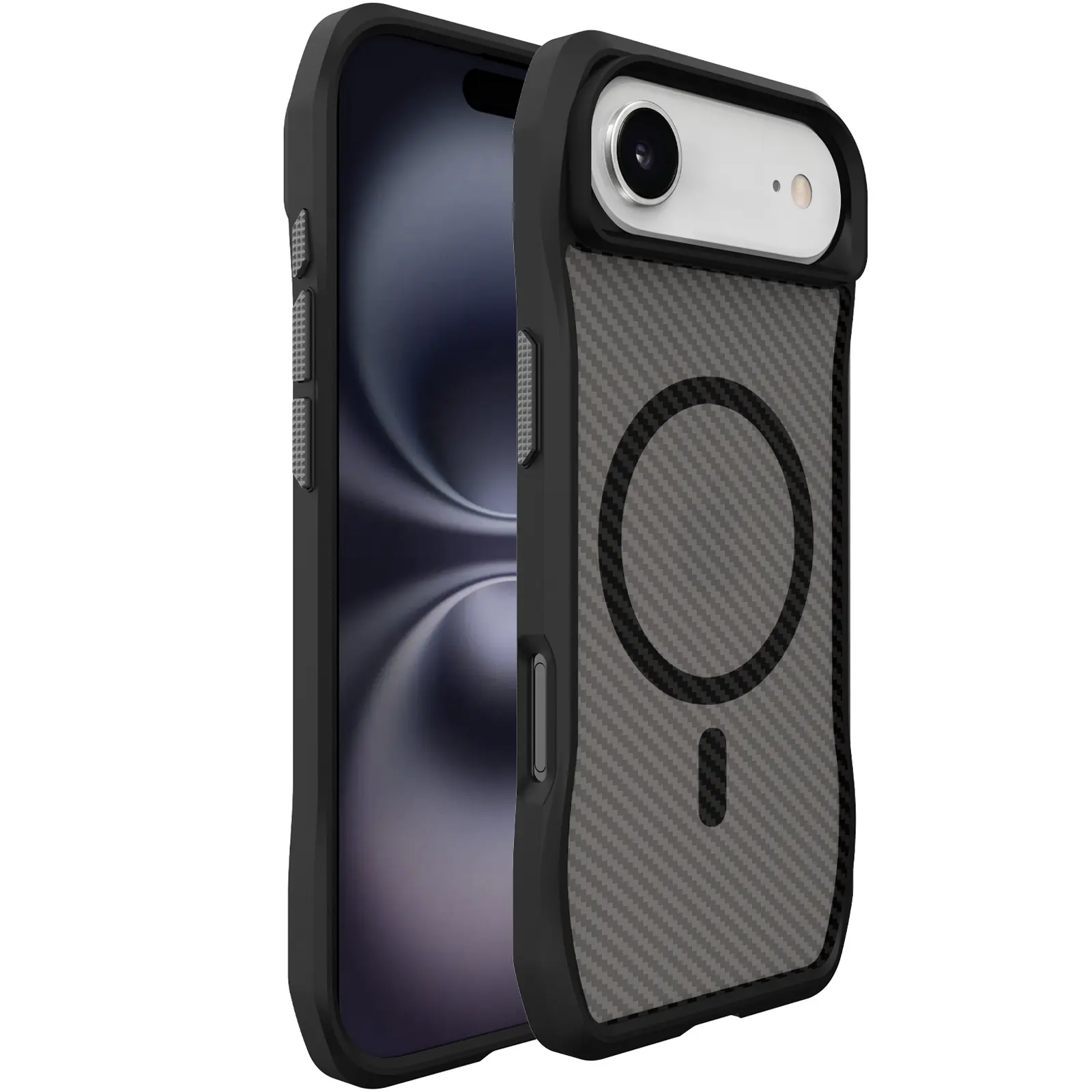 Чехол TPU Space Octagon with MagSafe для Apple iPhone 17 Air (6.5"), Carbon Black, TPU, купить оптом с доставкой