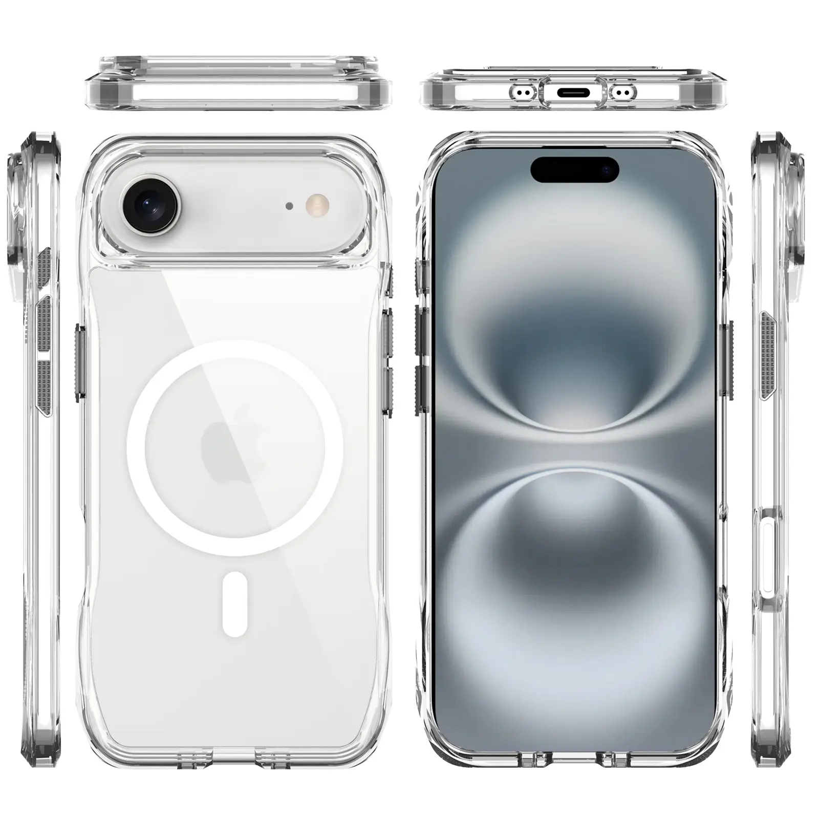 Чехол TPU Space Octagon with MagSafe для Apple iPhone 17 Air (6.5"), Clear 2, TPU, купить оптом с доставкой