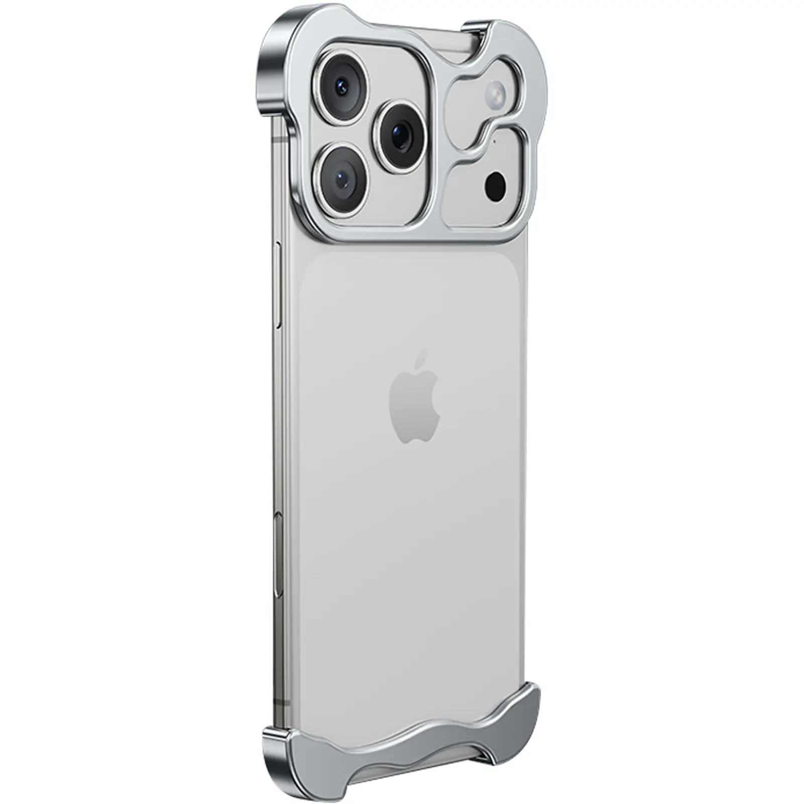 Чехол Minimalist Metal Bumper для Apple iPhone 17 Pro Max (6.9"), Silver, Алюминий, купить оптом с доставкой