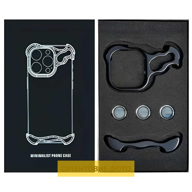 Металлический безрамочный чехол Bumper для Apple iPhone 17 Air (6.5) с защитой линз на картинке №2