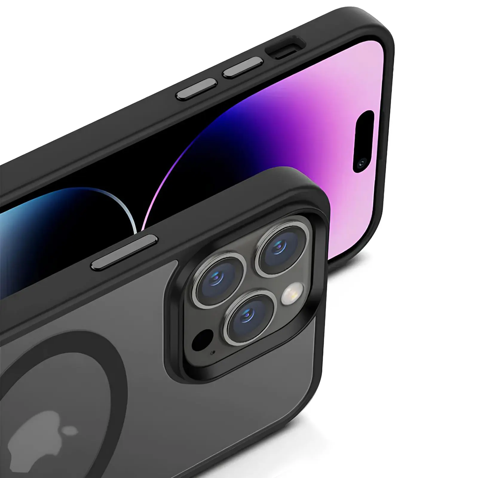 Чехол Ummi Colorful with MagSafe для Apple iPhone 12 Pro Max (6.7"), Черный / Black 2, TPU+PC, купить оптом с доставкой