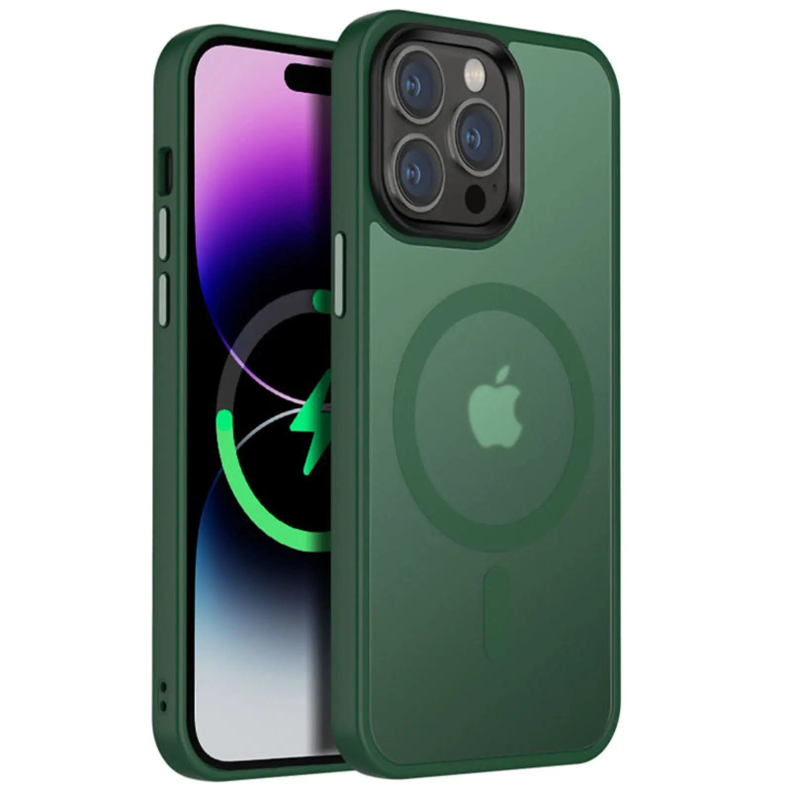Чехол Ummi Colorful with MagSafe для Apple iPhone 13 Pro Max (6.7"), Зеленый / Dark Green, TPU+PC, купить оптом с доставкой