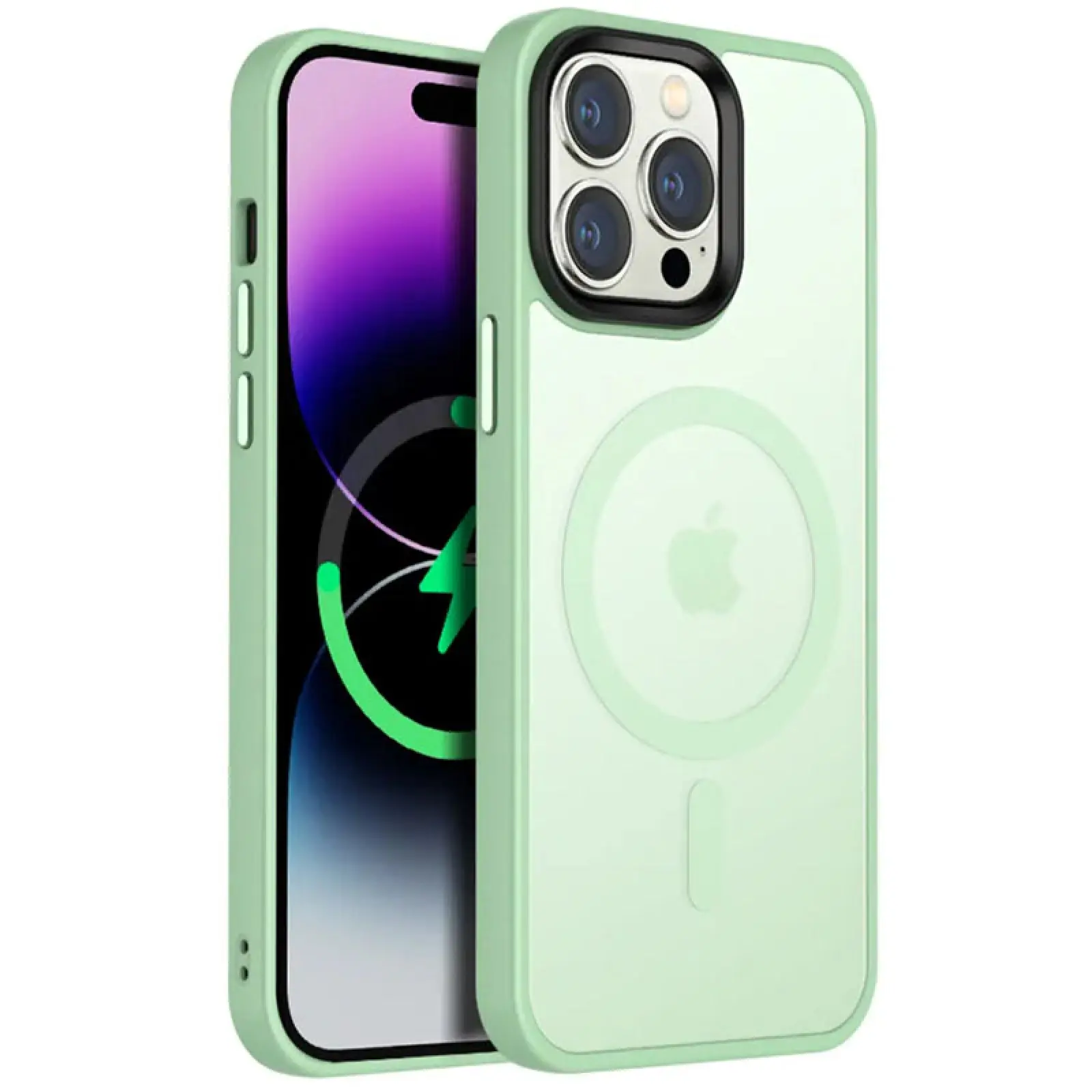 Чехол Ummi Colorful with MagSafe для Apple iPhone 13 Pro Max (6.7"), Мятный / Matcha Green, TPU+PC, купить оптом с доставкой