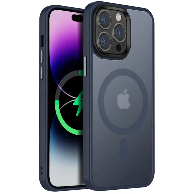 Чехол Ummi Colorful with MagSafe для Apple iPhone 13 Pro Max (6.7"), Синий / Navy Blue, TPU+PC, купить оптом с доставкой