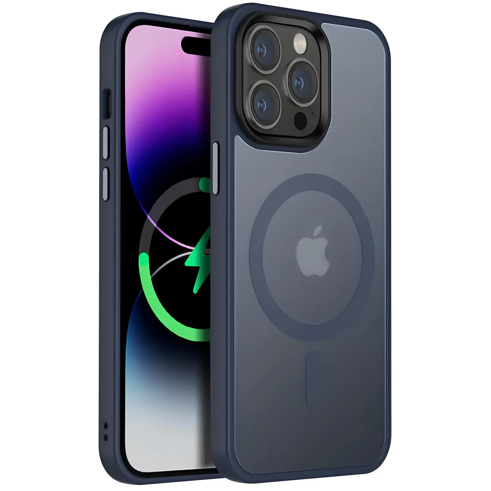 Чехол Ummi Colorful with MagSafe для Apple iPhone 14 Pro (6.1"), Синий / Navy Blue, TPU+PC, купить оптом с доставкой