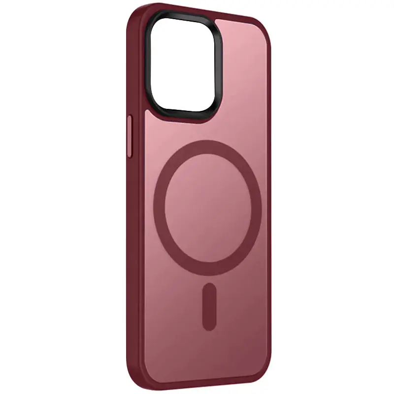 Чехол Ummi Colorful with MagSafe для Apple iPhone 15 Pro (6.1"), Бордовый / Wine Red, TPU+PC, купить оптом с доставкой