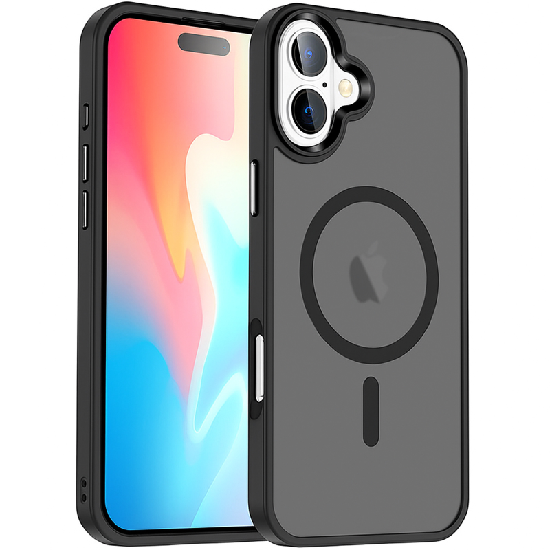Чехол Ummi Colorful with MagSafe для Apple iPhone 16 (6.1"), Черный / Black, TPU+PC, купить оптом с доставкой