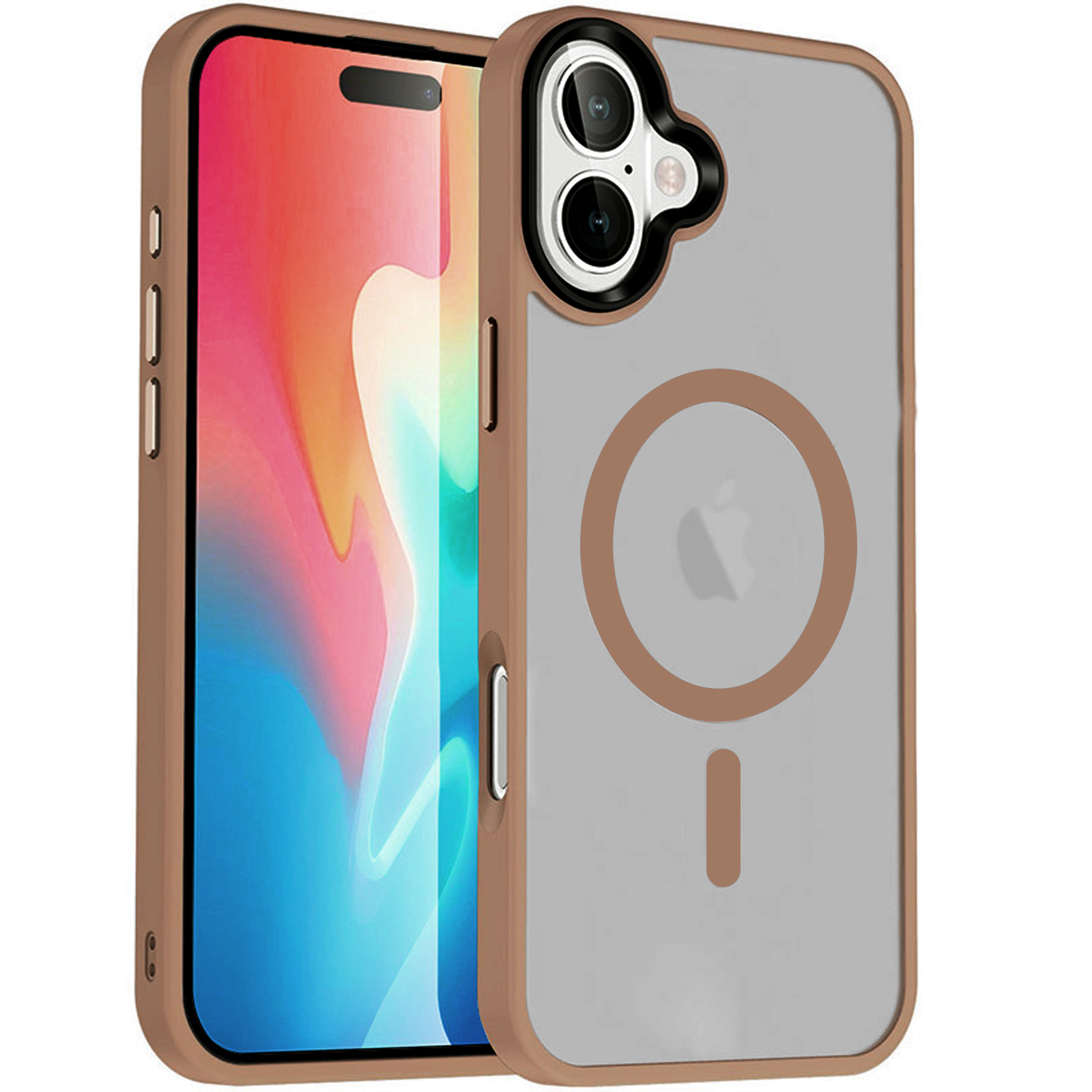 Чехол Ummi Colorful with MagSafe для Apple iPhone 16 (6.1"), Золотой / Gold, TPU+PC, купить оптом с доставкой