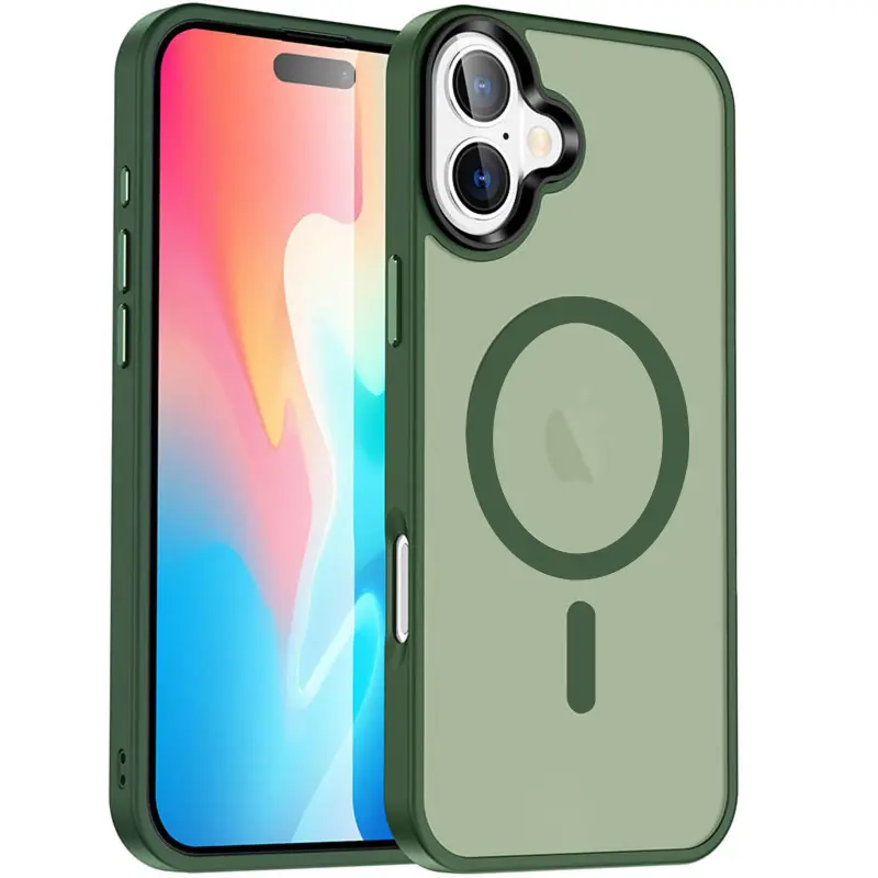 Чехол Ummi Colorful with MagSafe для Apple iPhone 16 Plus (6.7"), Зеленый / Dark Green, TPU+PC, купить оптом с доставкой