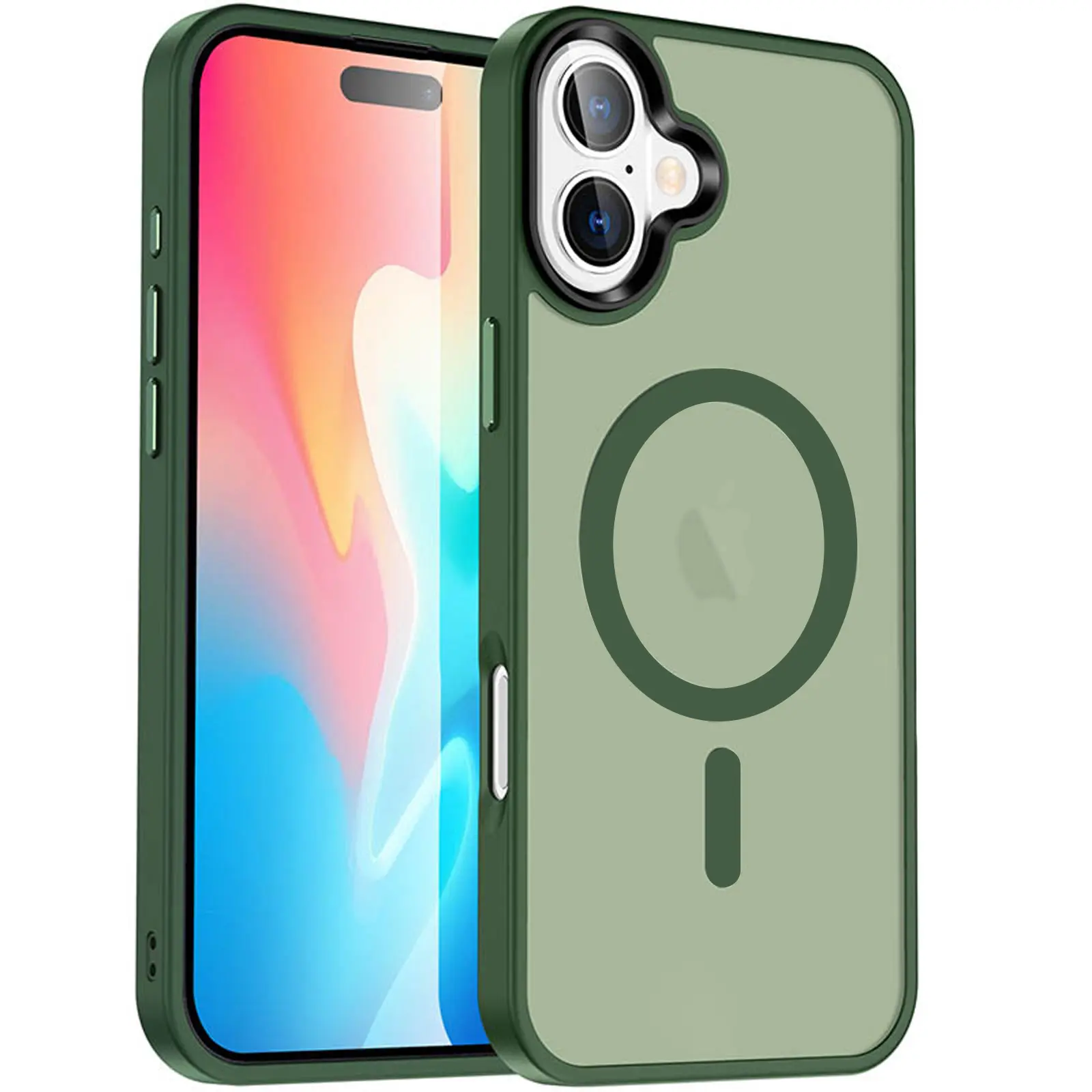 Чехол Ummi Colorful with MagSafe для Apple iPhone 16 Plus (6.7"), Зеленый / Dark Green, TPU+PC, купить оптом с доставкой