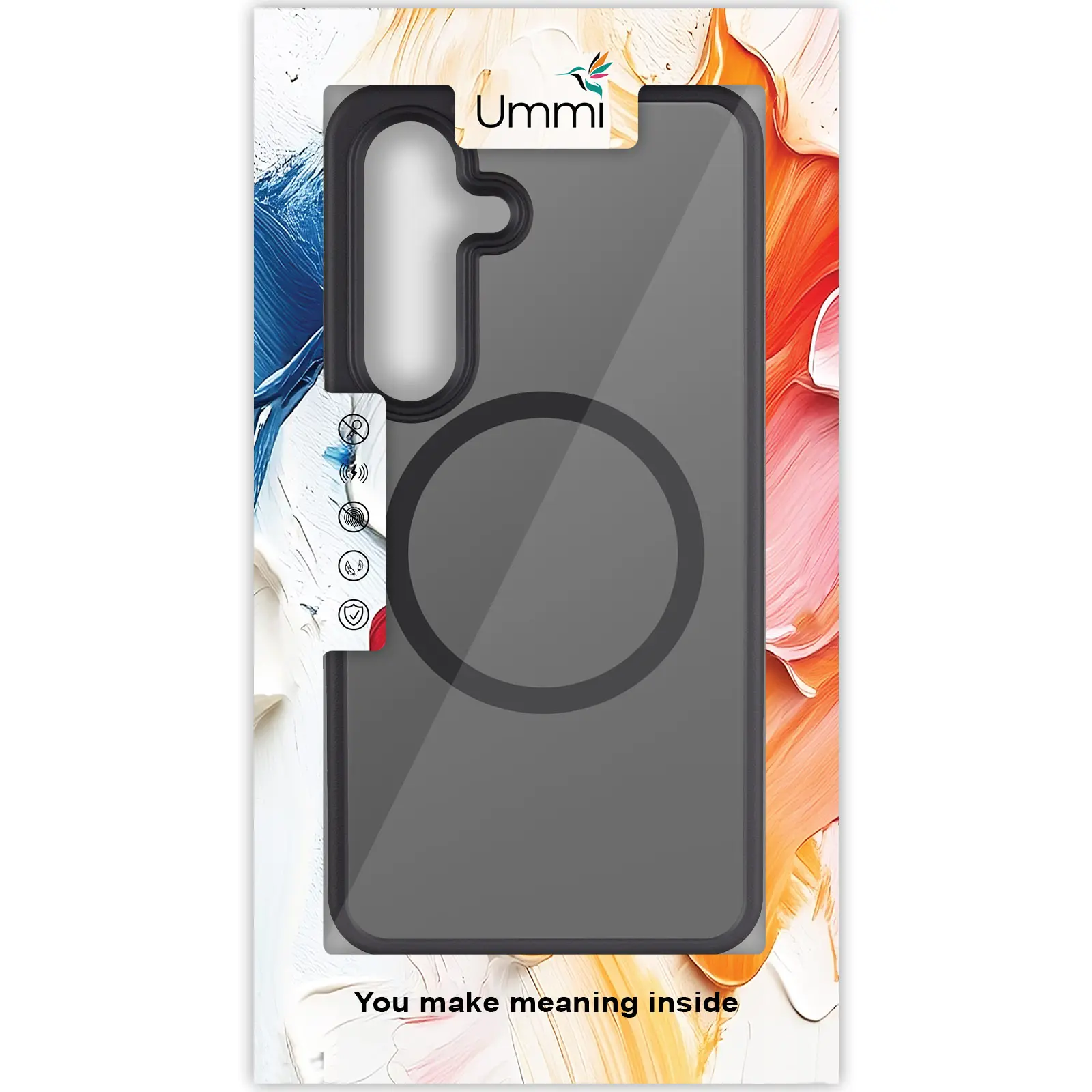 Чохол Ummi Colorful with MagSafe для Samsung Galaxy S25, Чорний / Black 3, TPU+PC, купити оптом з доставкою