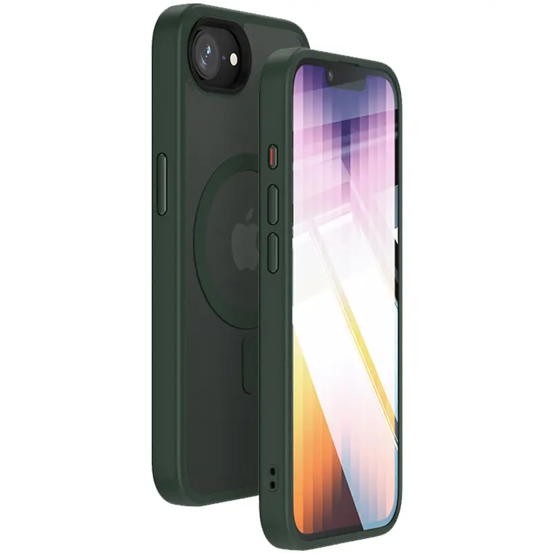 Чехол Ummi Colorful with MagSafe для Apple iPhone 16e / 17e (6.1"), Зеленый / Dark Green, TPU+PC, купить оптом с доставкой