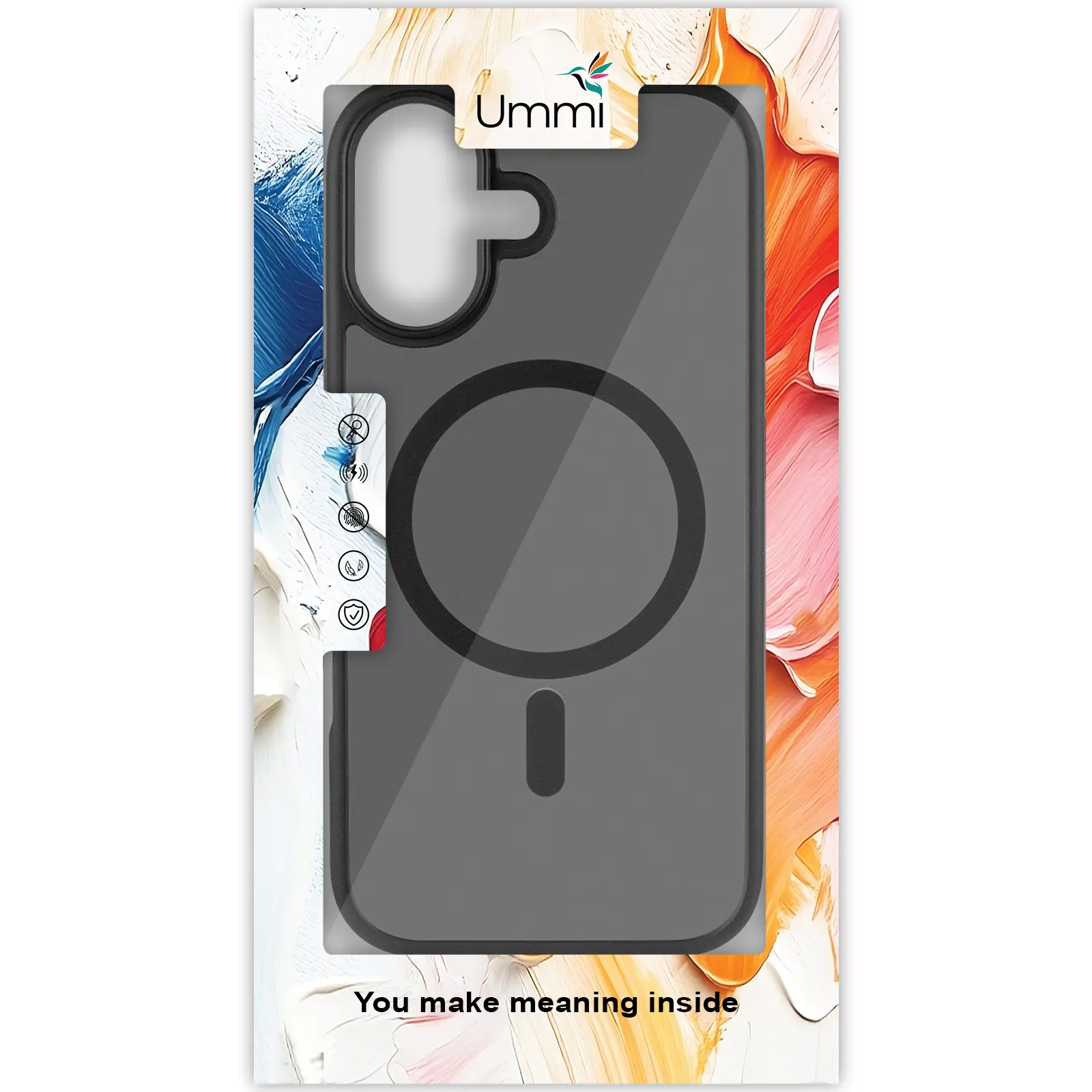 Чехол Ummi Colorful with MagSafe для Apple iPhone 16e / 17e (6.1"), Черный / Black 5, TPU+PC, купить оптом с доставкой