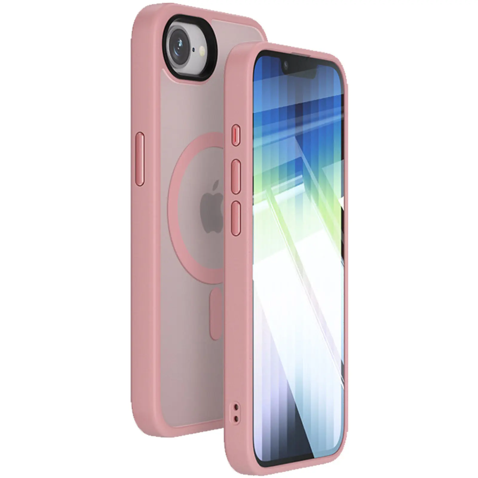 Чехол Ummi Colorful with MagSafe для Apple iPhone 16e / 17e (6.1"), Розовый / Pink, TPU+PC, купить оптом с доставкой