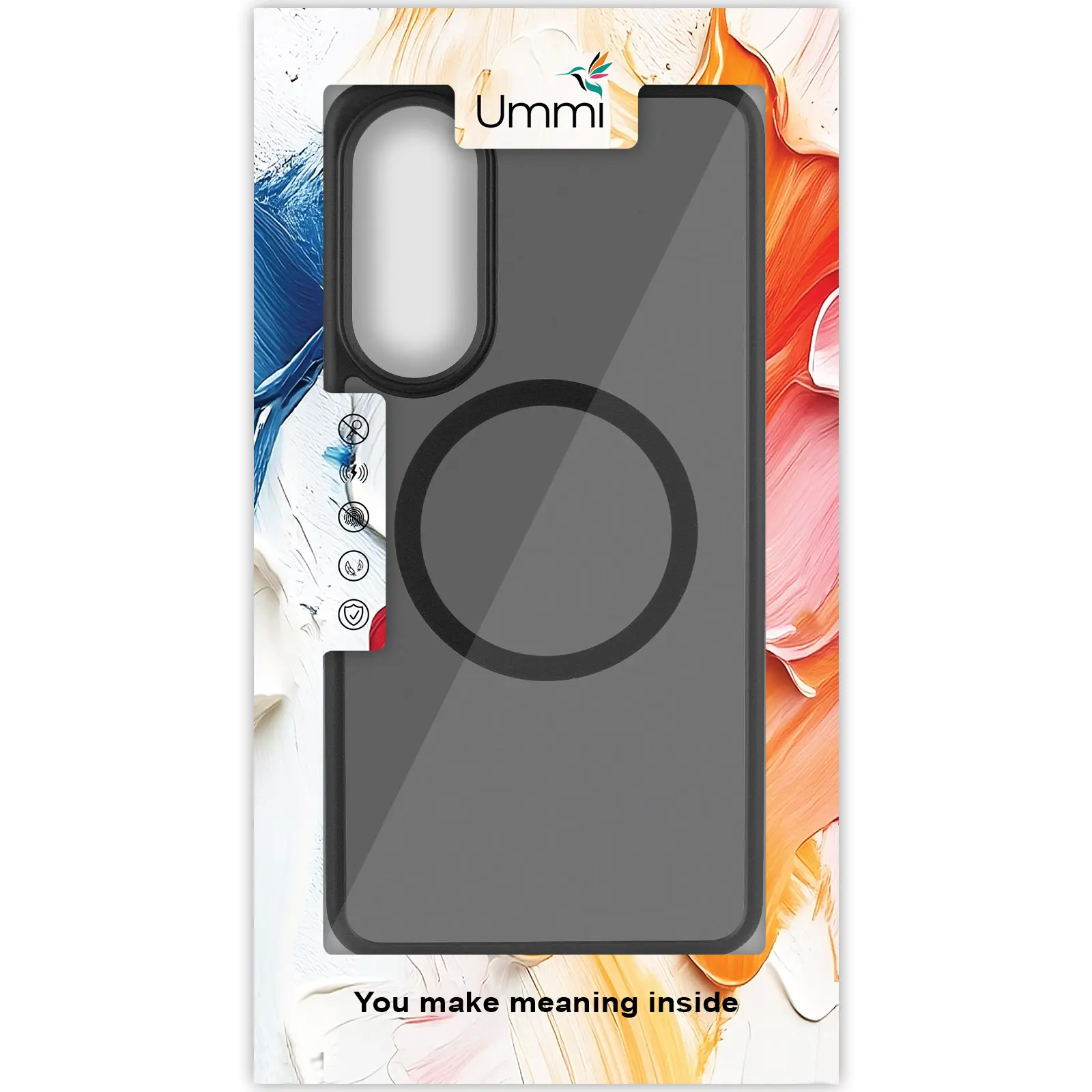 Чехол Ummi Colorful with MagSafe для Samsung Galaxy S25 Edge, Черный / Black 5, TPU+PC, купить оптом с доставкой