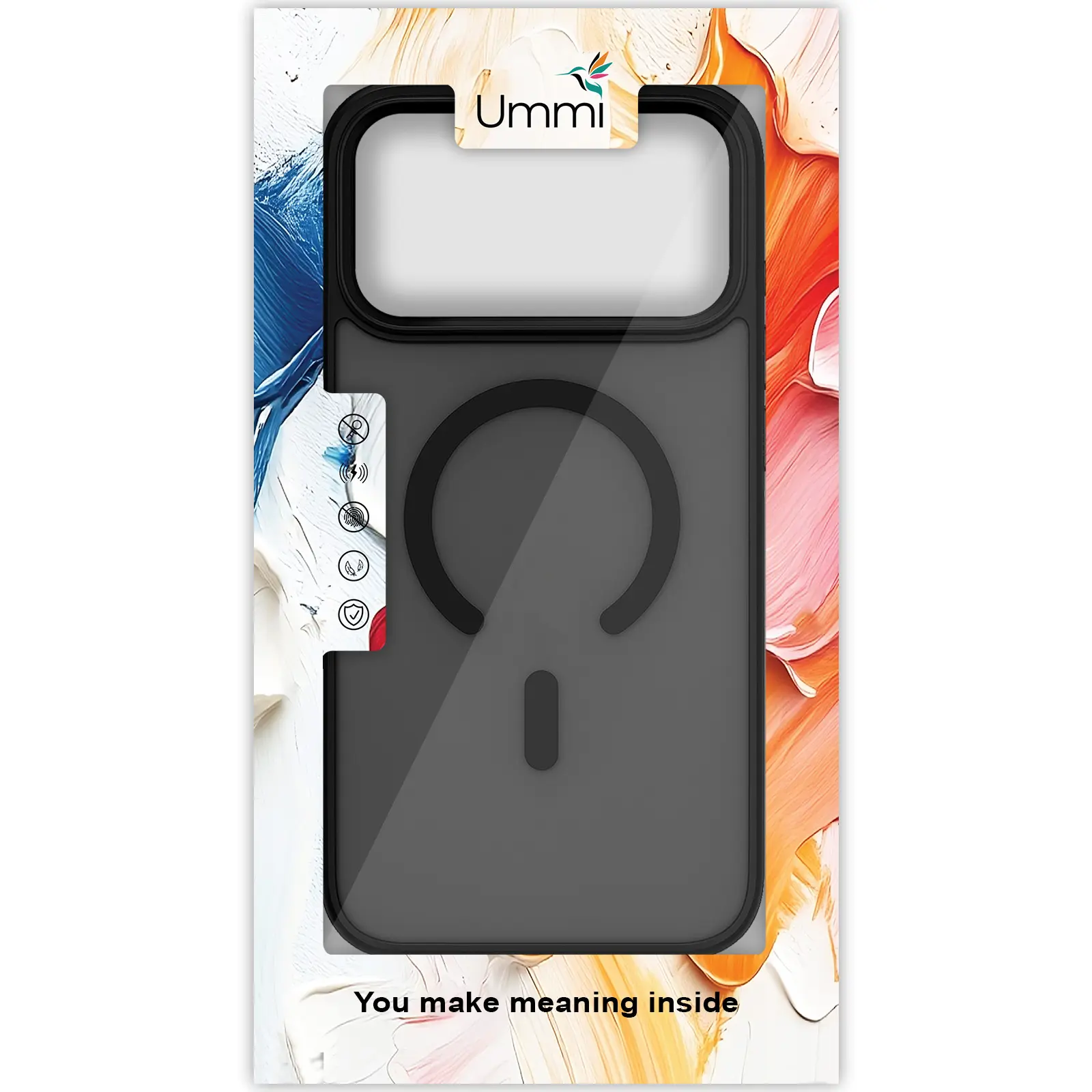 Чехол Ummi Colorful with MagSafe для Apple iPhone 17 Pro Max (6.9"), Черный / Black 5, TPU+PC, купить оптом с доставкой