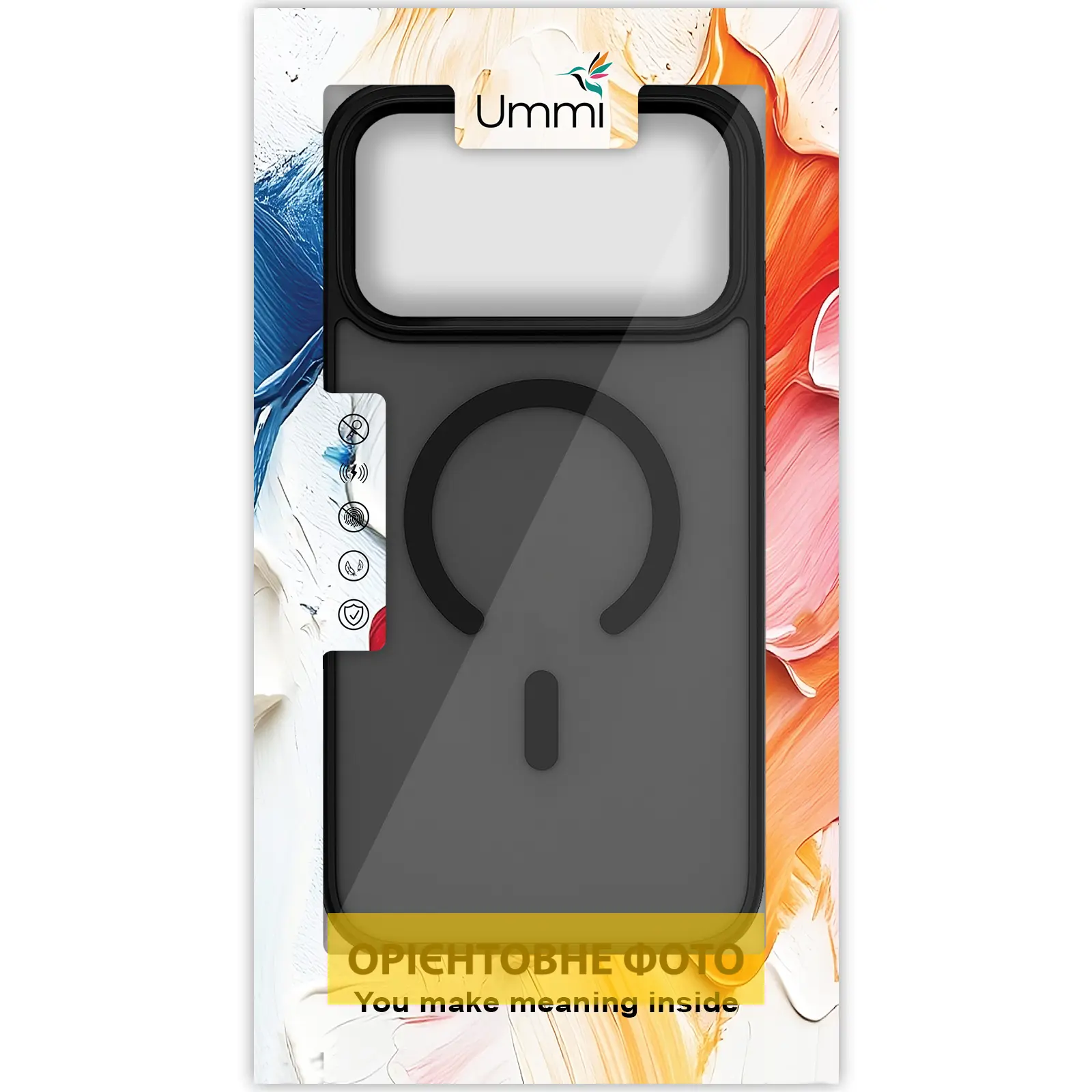 Чехол Ummi Colorful with MagSafe для Apple iPhone 17 Air (6.5"), Черный / Black 1, TPU+PC, купить оптом с доставкой