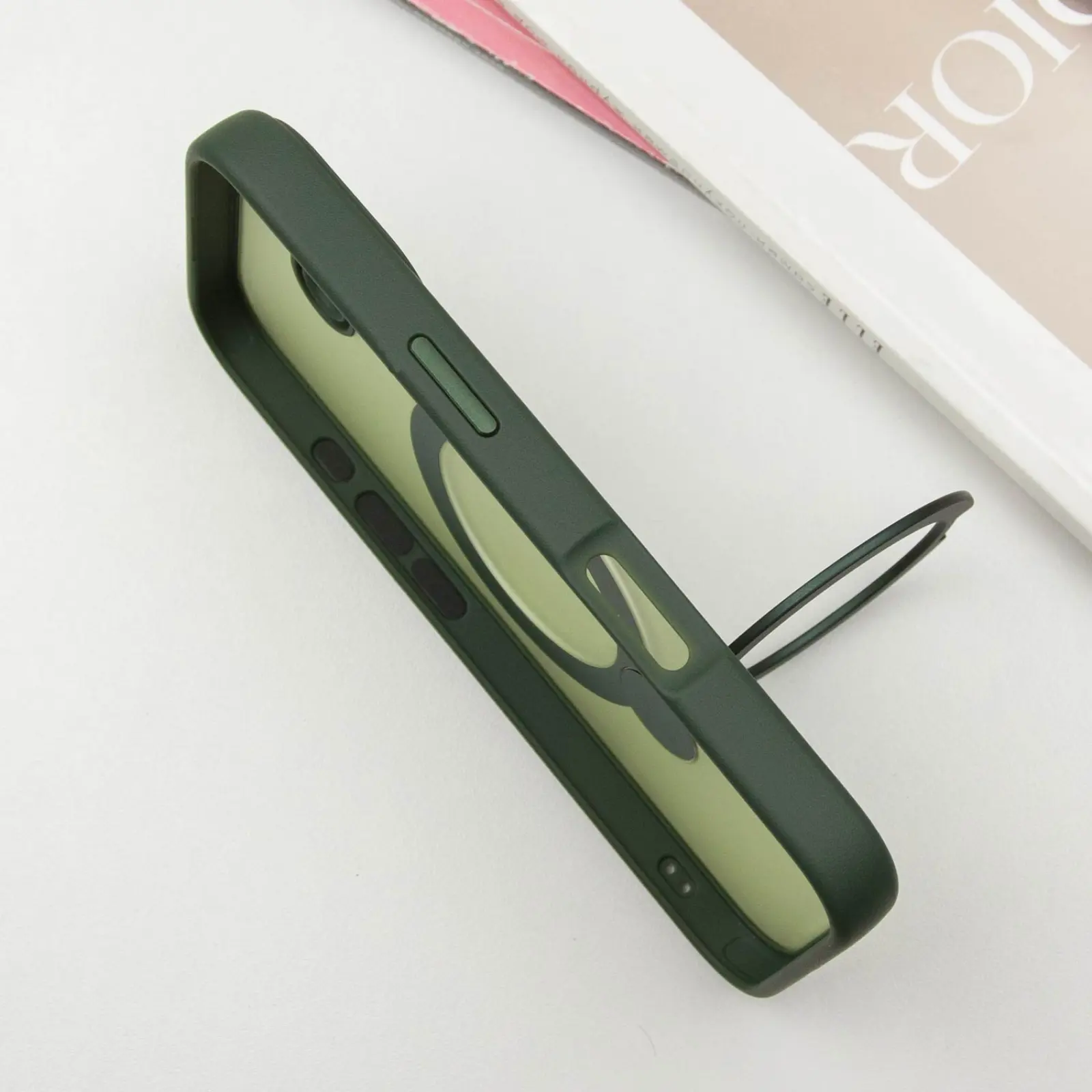 Чехол Ummi Colorful with MagSafe HQ Ring для Apple iPhone 16 (6.1"), Green 3, TPU+PC, купить оптом с доставкой