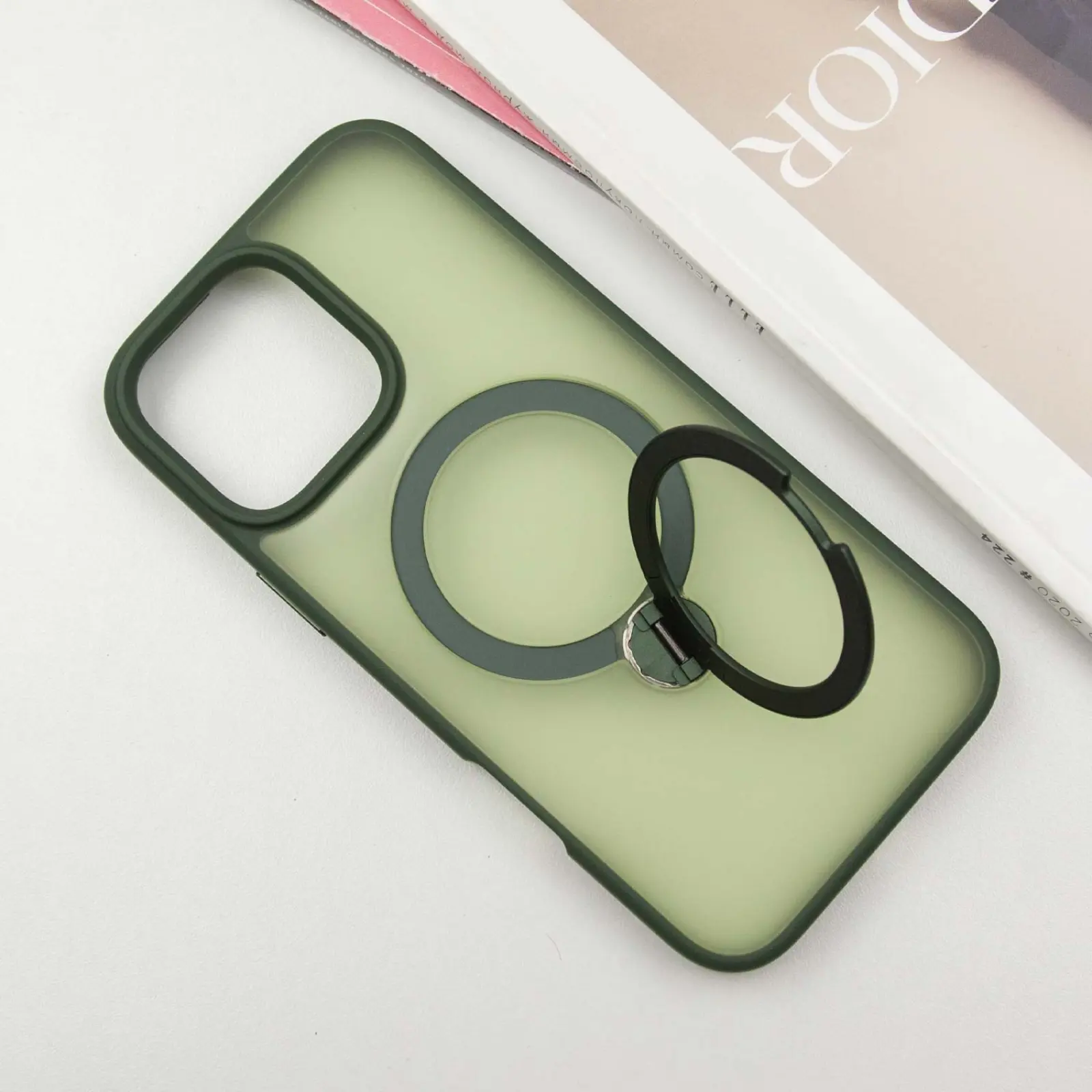 Чехол Ummi Colorful with MagSafe HQ Ring для Apple iPhone 16 Pro (6.3"), Green 2, TPU+PC, купить оптом с доставкой