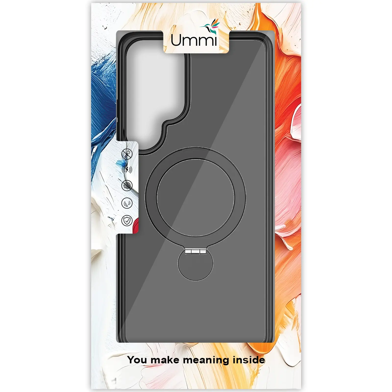 Чехол Ummi Colorful with MagSafe HQ Ring для Samsung Galaxy S25 Ultra, Black 2, TPU+PC, купить оптом с доставкой