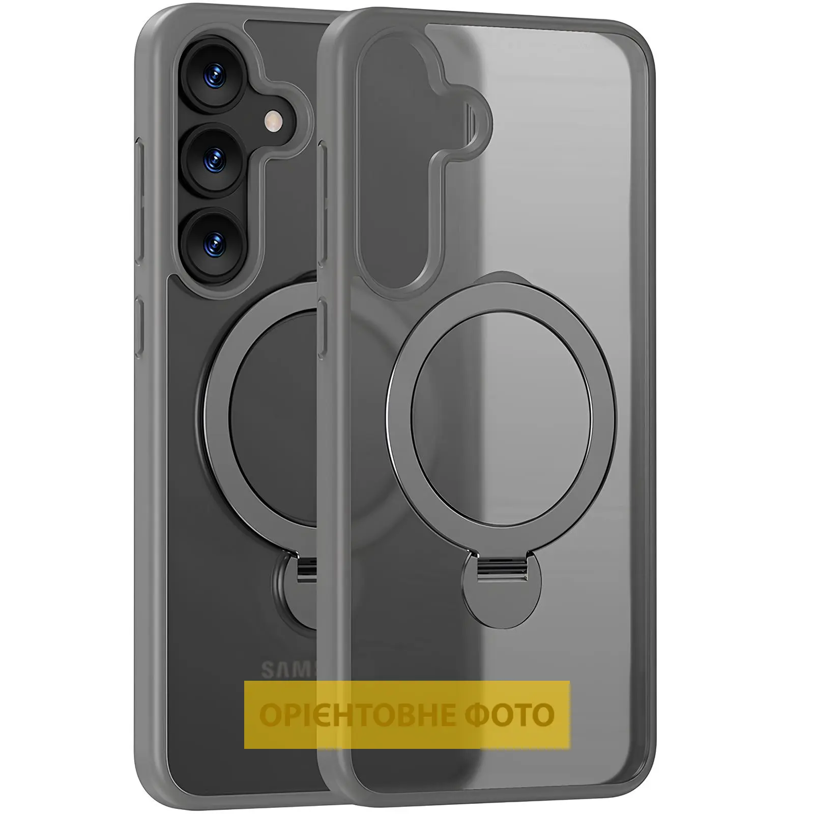 Чехол Ummi Colorful with MagSafe HQ Ring для Samsung Galaxy S25 Edge, Grey, TPU+PC, купить оптом с доставкой