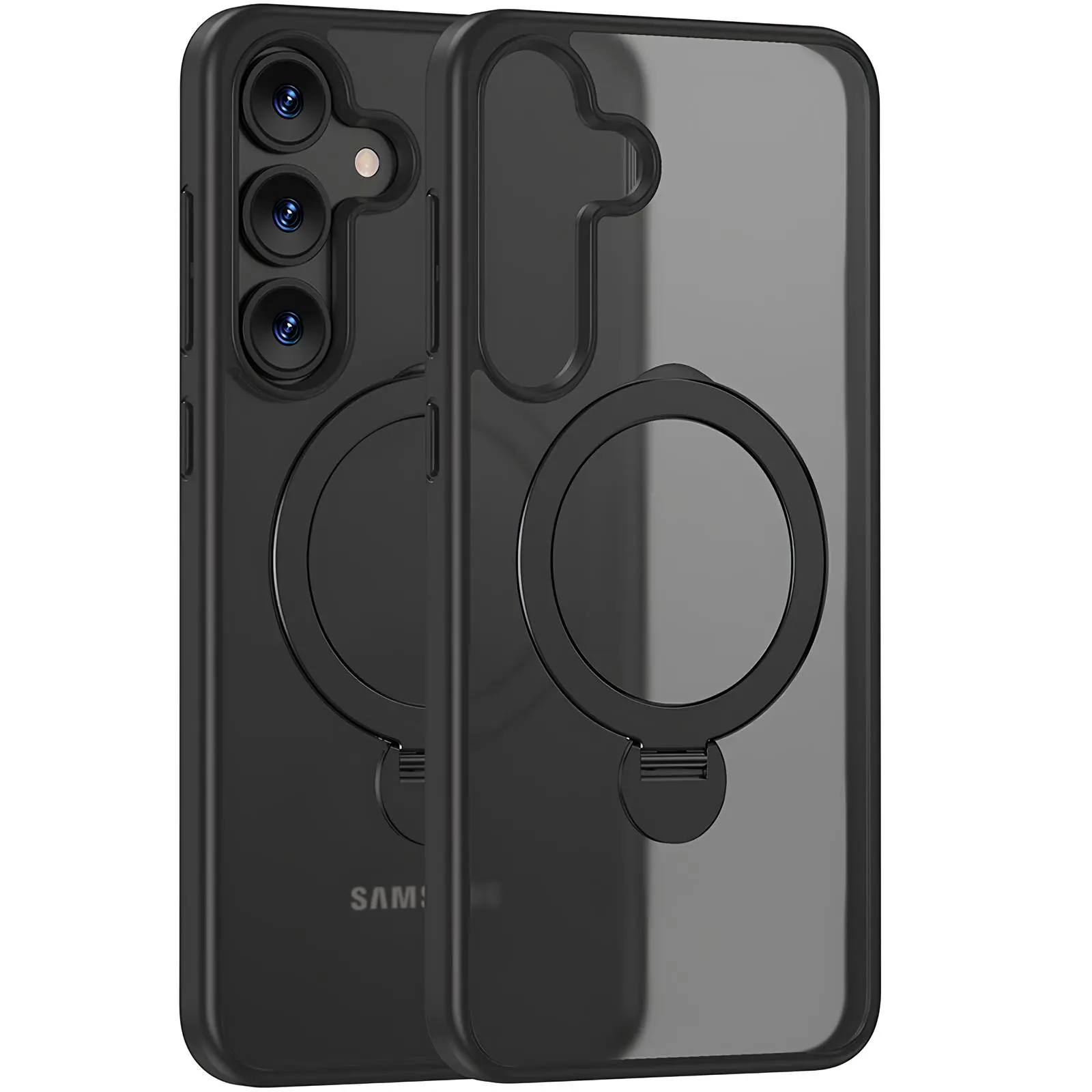 Чехол Ummi Colorful with MagSafe HQ Ring для Samsung Galaxy S26, Black, TPU+PC, купить оптом с доставкой