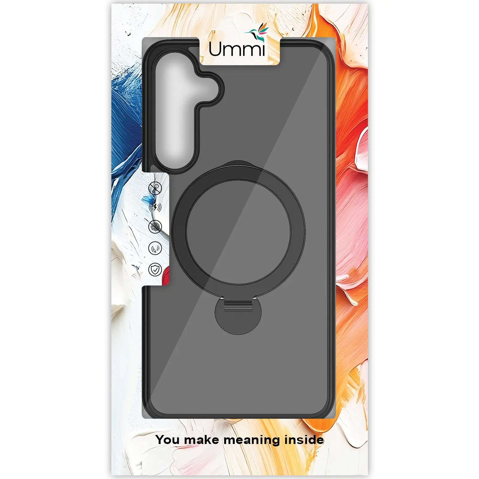 Чехол Ummi Colorful with MagSafe HQ Ring для Samsung Galaxy S26+, Black 3, TPU+PC, купить оптом с доставкой