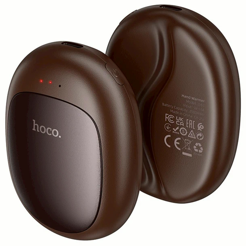 Уценка Портативный обогреватель для рук Hoco J167 Coffee bean magnetic split 2500 mAh, купить оптом с доставкой