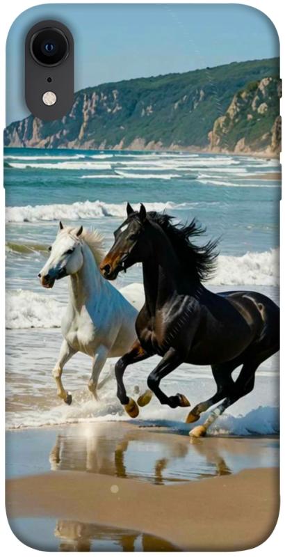 Чехол itsPrint Beach Horses для Apple iPhone XR (6.1"), животные, купить оптом с доставкой