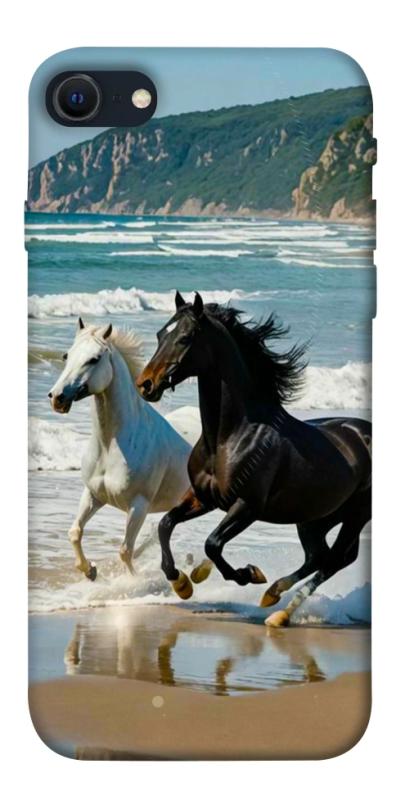 Чехол itsPrint Beach Horses для Apple iPhone SE (2020), животные, купить оптом с доставкой