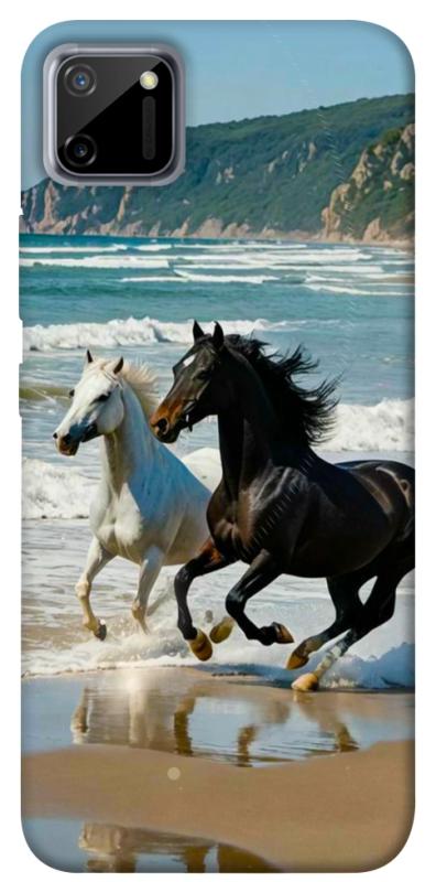 Чехол itsPrint Beach Horses для Realme C11, животные, купить оптом с доставкой