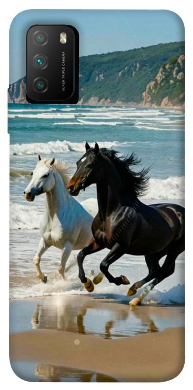 Чехол itsPrint Beach Horses для Xiaomi Poco M3, животные, купить оптом с доставкой