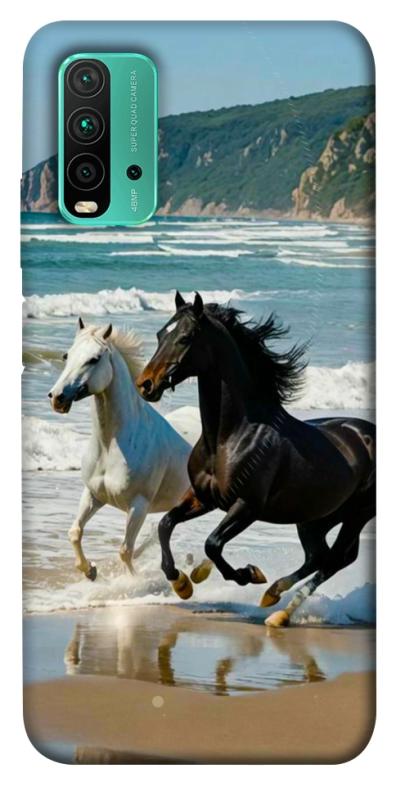 Чехол itsPrint Beach Horses для Xiaomi Redmi Note 9 4G / Redmi 9 Power / Redmi 9T, животные, купить оптом с доставкой
