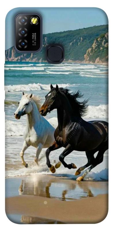 Чехол itsPrint Beach Horses для Infinix Hot 10 Lite, животные, купить оптом с доставкой