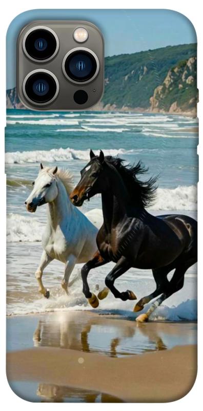 Чохол itsPrint Beach Horses для Apple iPhone 13 Pro Max (6.7"), тварини, купити оптом з доставкою