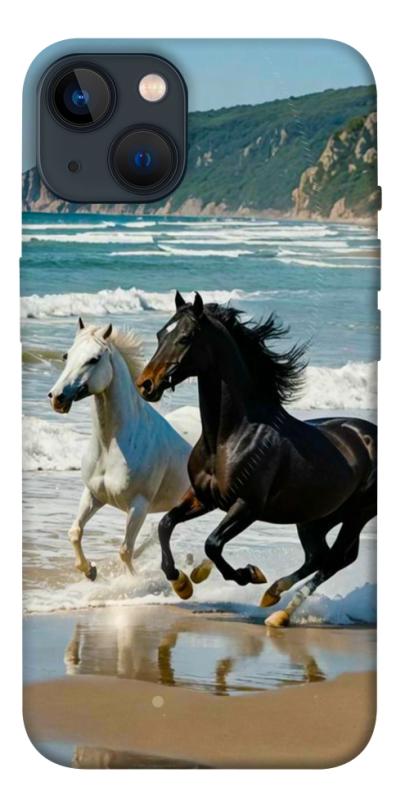 Чехол itsPrint Beach Horses для Apple iPhone 13 (6.1"), животные, купить оптом с доставкой