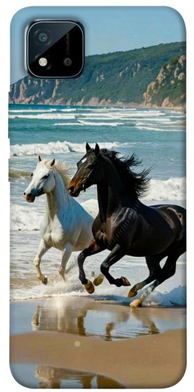 Чехол itsPrint Beach Horses для Realme C11 (2021), животные, купить оптом с доставкой