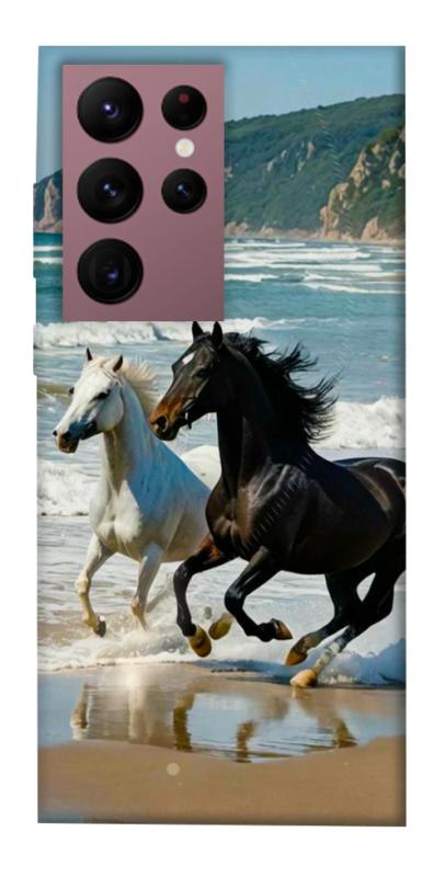 Чехол itsPrint Beach Horses для Samsung Galaxy S22 Ultra, животные, купить оптом с доставкой