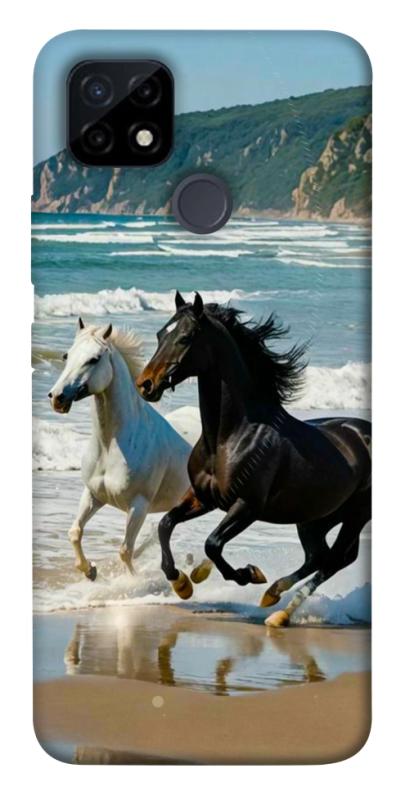Чехол itsPrint Beach Horses для Realme C21Y, животные, купить оптом с доставкой