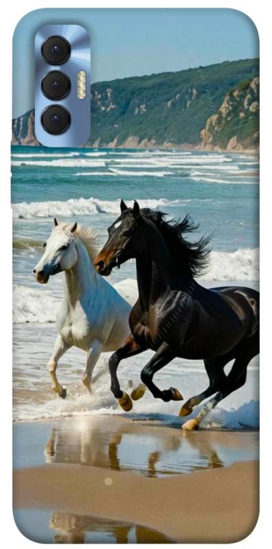 Чехол itsPrint Beach Horses для TECNO Spark 8P, животные, купить оптом с доставкой