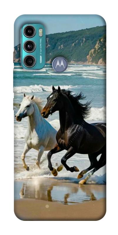 Чохол itsPrint Beach Horses для Motorola Moto G60, тварини, купити оптом з доставкою
