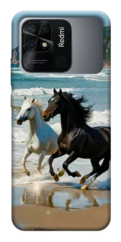 Чехол itsPrint Beach Horses для Xiaomi Redmi 10C, животные, купить оптом с доставкой