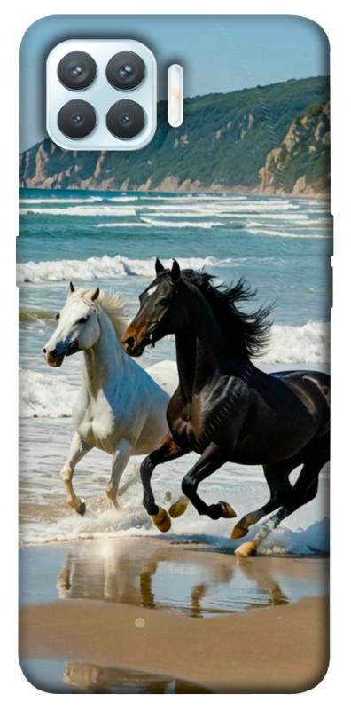 Чехол itsPrint Beach Horses для Oppo F17 Pro, животные, купить оптом с доставкой