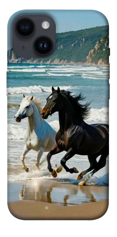 Чехол itsPrint Beach Horses для Apple iPhone 14 (6.1"), животные, купить оптом с доставкой