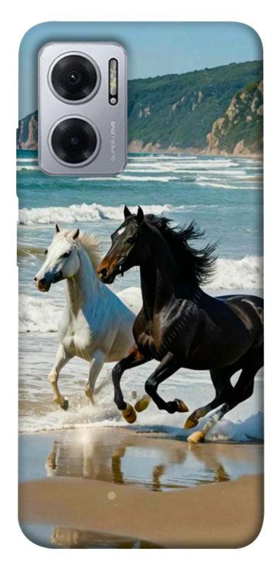 Чехол itsPrint Beach Horses для Xiaomi Redmi Note 11E, животные, купить оптом с доставкой