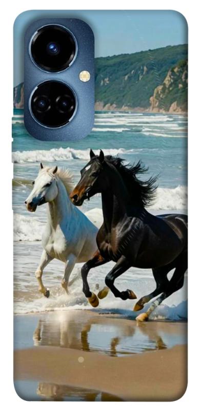 Чехол itsPrint Beach Horses для TECNO Camon 19 (CI6n) / 19 Pro (CI8n), животные, купить оптом с доставкой