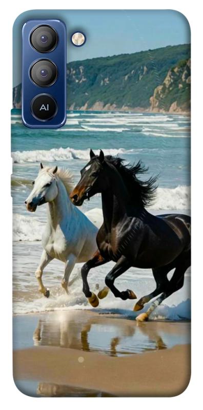 Чехол itsPrint Beach Horses для TECNO Pop 5 LTE, животные, купить оптом с доставкой