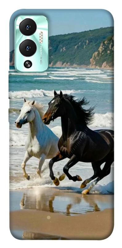 Чехол itsPrint Beach Horses для Infinix Hot 12 Play, животные, купить оптом с доставкой